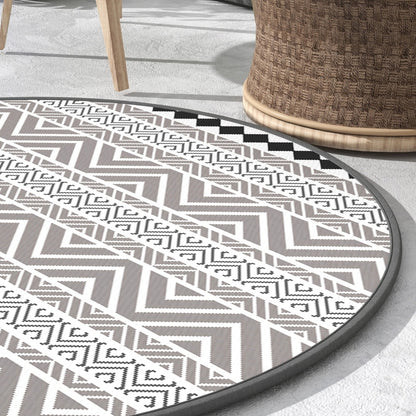 Nancy's Buvala Outdoor Rug Round - Tapis de jardin - Tapis de jardin - Tapis d'extérieur - Noir / Blanc - 274 x 365 cm