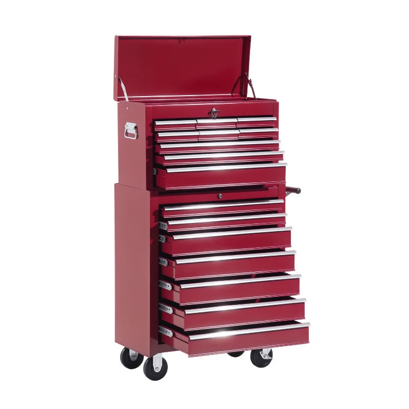 Nancy's Narcao Werkplaatswagen - Gereedschapswagen - Gereedschapskist - Rood - Staal - ± 60 x 35 x 115 cm
