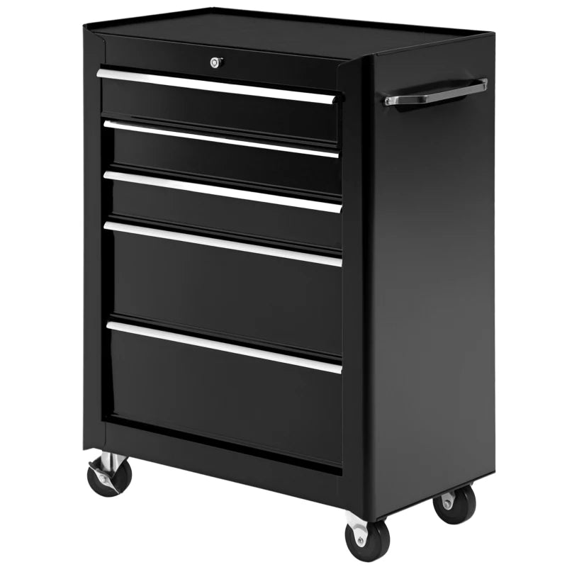 Nancy's Narni Gereedschapswagen - Werkplaatswagen - Gereedschapskist - Zwart - Staal - ± 60 x 35 x 80 cm