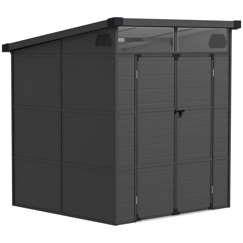 Nancy's Montanaro Opbergschuur - Schuur - Tuinhuisje - Gereedschapsschuur - Grijs - Staal / Aluminium - ± 190 x 190 x 215 cm
