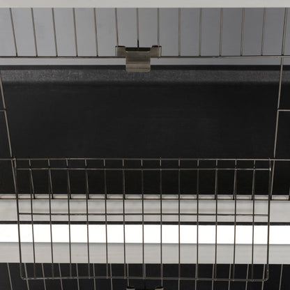 Nancy's Pistoia Dierenverblijf - Dierenhok - Konijnenhok - Weerbestendig - Grijs - Dennenhout - ± 135 x 50 x 95 cm