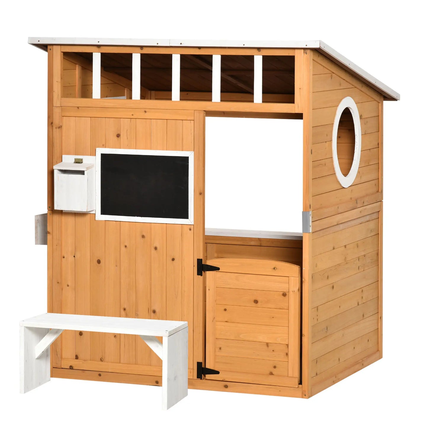 Nancy's Dolegna Speelhuisje - Kinderspeelhuis - Dennenhout - ± 120 x 110 x 135 cm