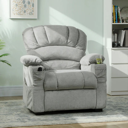 Nancy's Tassullo Elektrische Fauteuil - Relaxfauteuil - Relaxstoel - Kantelbaar - Grijs - Fluweel