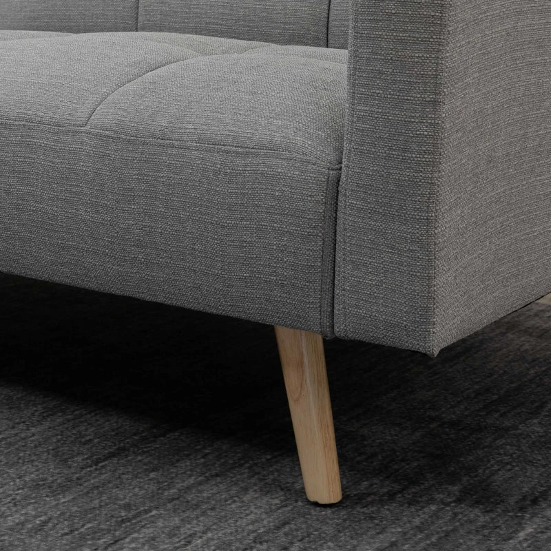 Nancy's Pomaretto Slaapbank - Logeerbank - 2-Zits - Grijs - Linnenlook