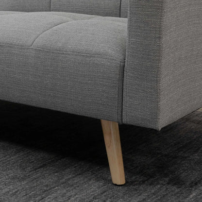 Nancy's Pomaretto Slaapbank - Logeerbank - 2-Zits - Grijs - Linnenlook