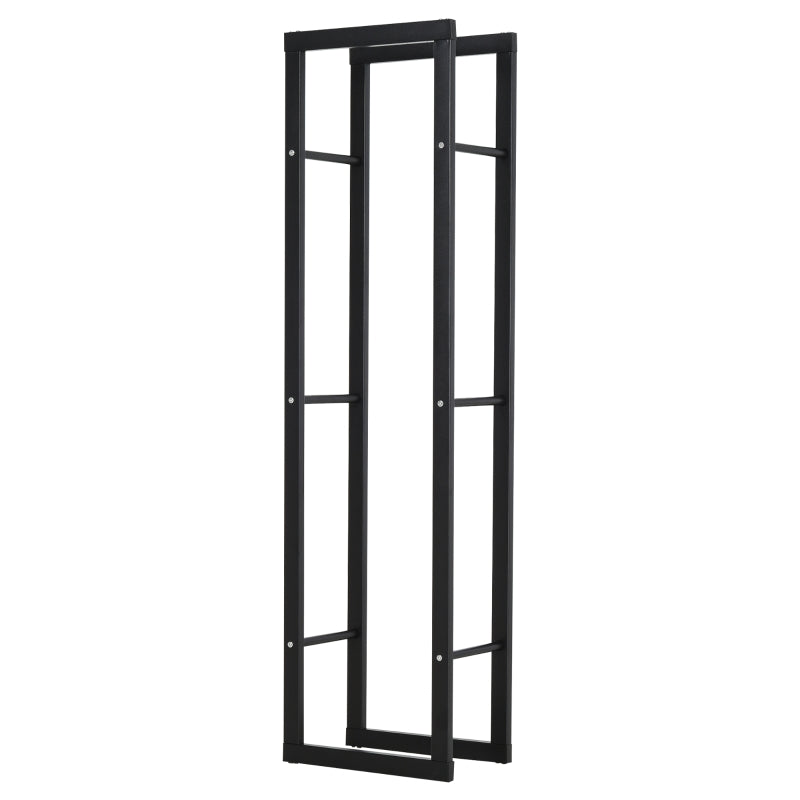Support à bois de chauffage Nancy's Ashburton 3 - Stockage du bois de chauffage - 100 kg Acier Noir L40xH150 cm