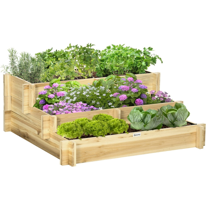 Nancy's Mazzaron Plantenbak - Bloembak - Verhoogd Bloembed - Tuinbed - Hout - ± 95 x 95 x 35 cm