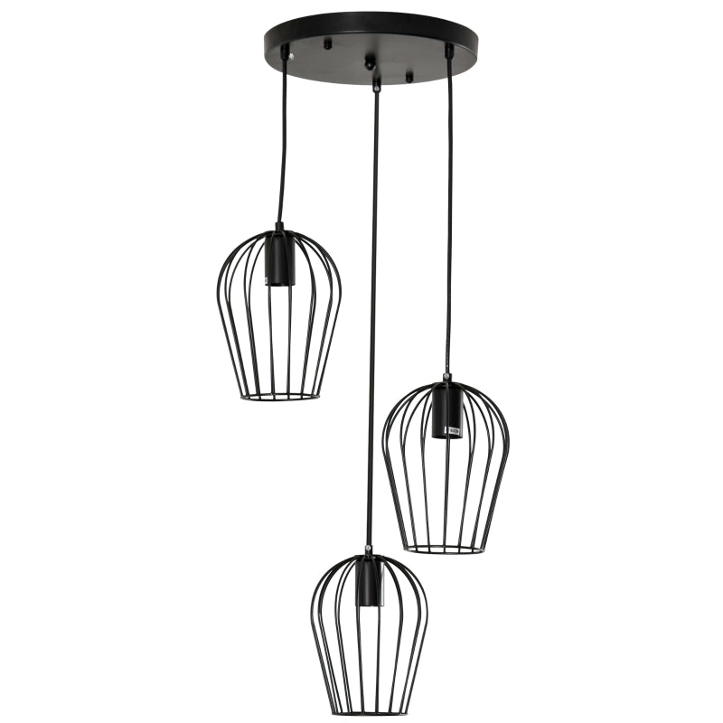 Nancy's Beltana Hanglamp, modern, geometrische hanglampen, kroonluchter, metaal, zwart Ø38 x 133H cm