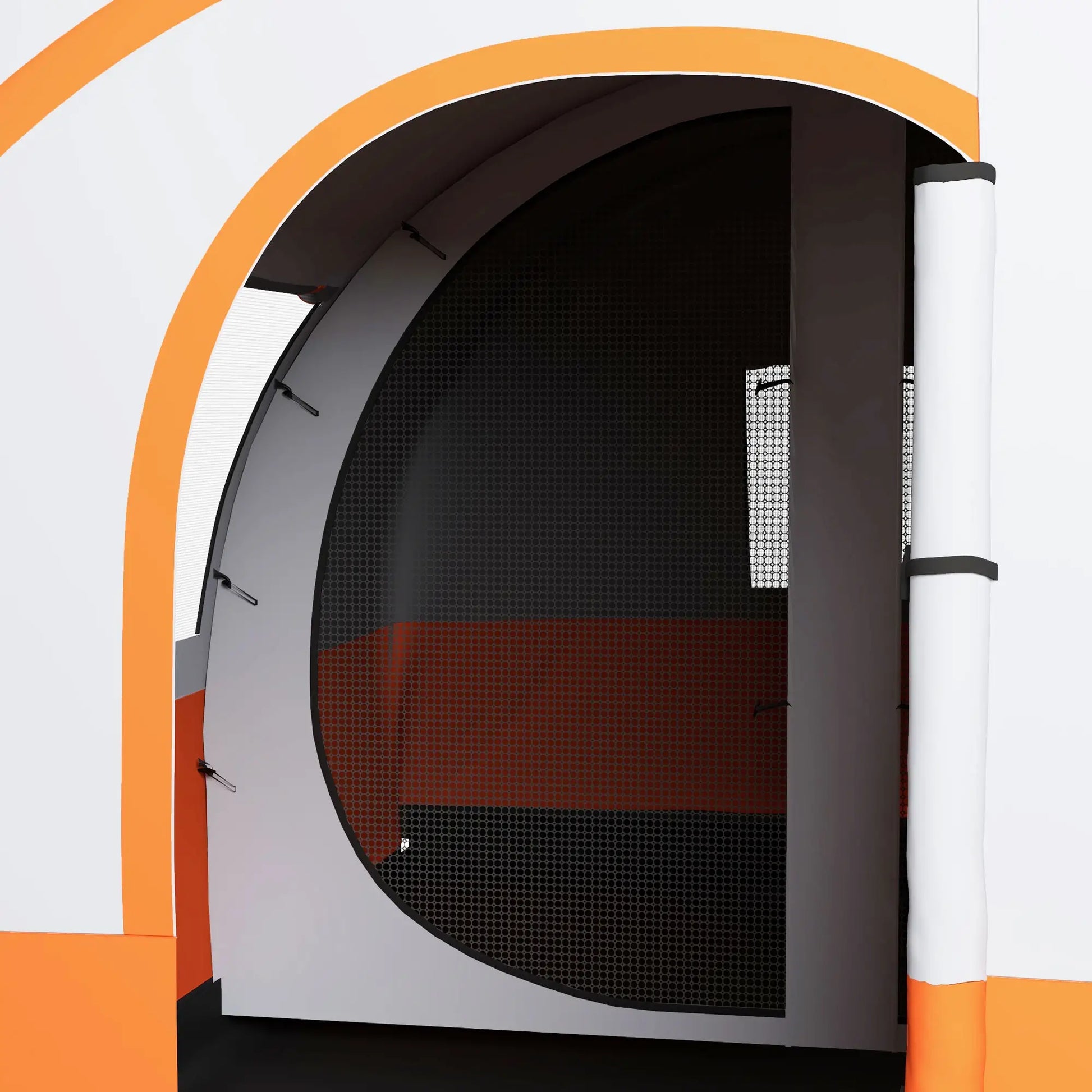 Nancy's Garlate Kampeertent - Campingtent - Waterdicht - Crèmewit / Oranje - 480 x 260 x 200 cm