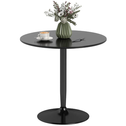 Nancy's Novellara Eettafel Rond - Eetkamertafel - Zwart - Ø 80 x 75H cm