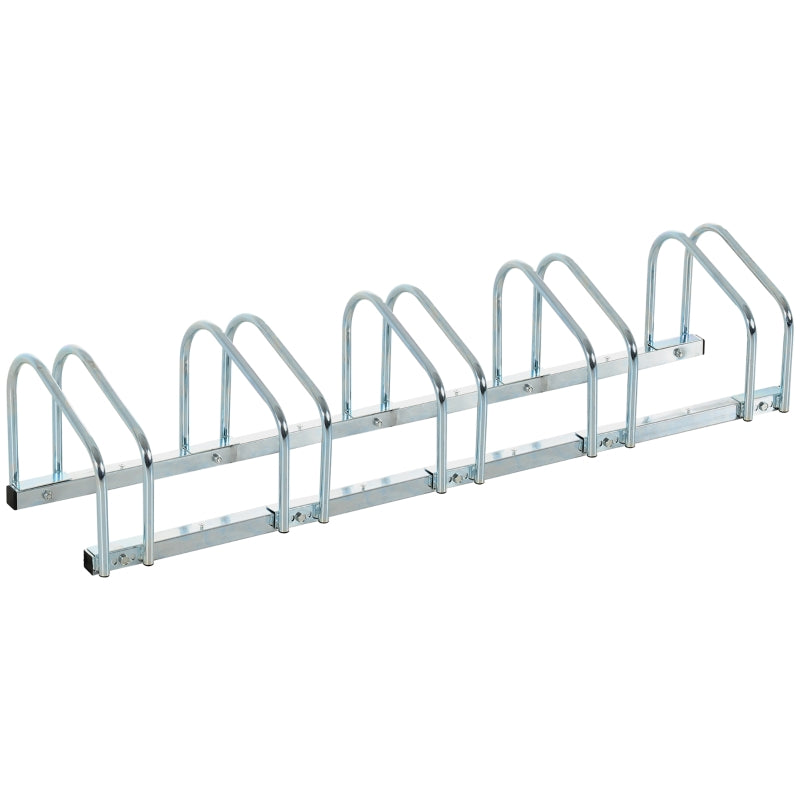 Nancy's Charlotte Fietsenrek voor 5 fietsen, weerbestendig, wand- of vloerbevestiging, staal 145 x 33 x 27 cm