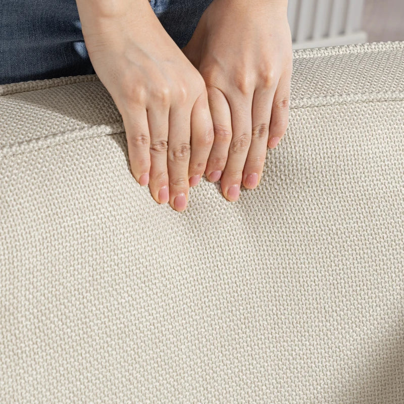 Nancy's Pisogne Draaifauteuil - Draaistoel - Relaxfauteuil - Beige - Linnen