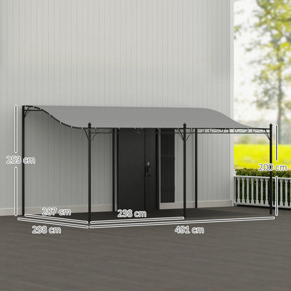 Nancy's Calabria Terrasoverkapping - Pergola - Paviljoen - Grijs - ± 500 x 300 cm