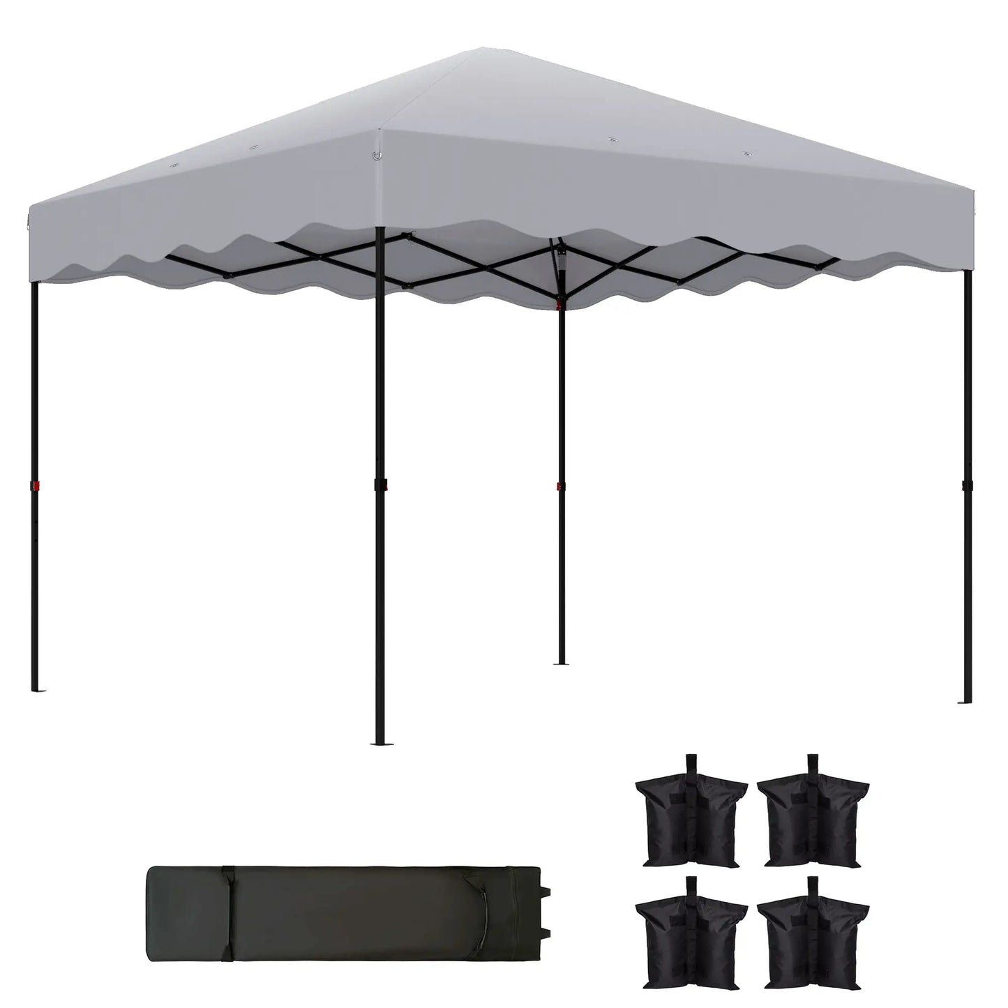 Nancy's Boivão Partytent - Paviljoen - Lichtgrijs - ± 300 x 300 x 290 cm