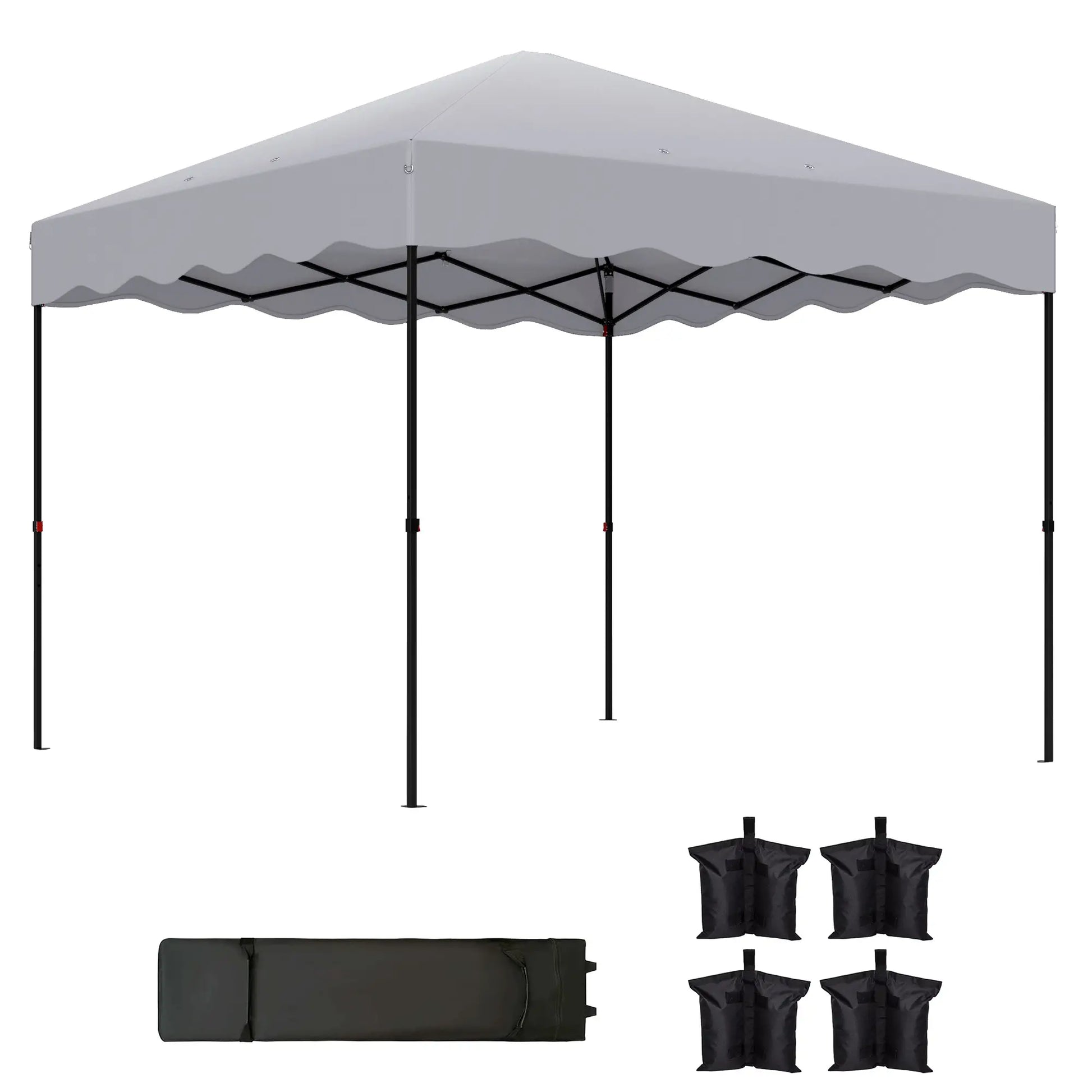 Nancy's Boivão Partytent - Paviljoen - Lichtgrijs - ± 300 x 300 x 290 cm