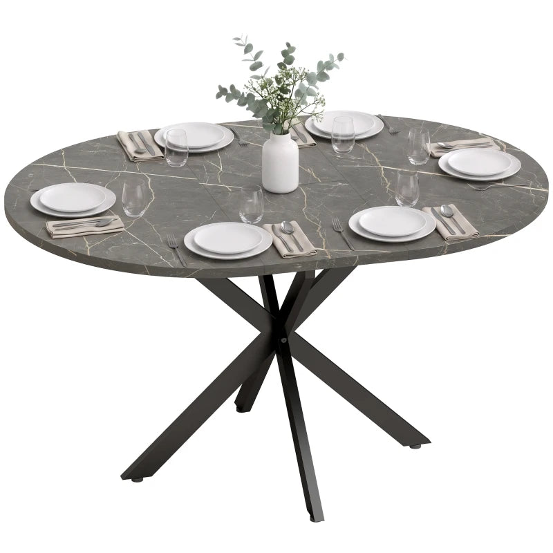 Nancy's Tossicia Eettafel Ovaal - Uitschuifbare eettafel - Tafel ovaal - Zwart - MDF / Staal