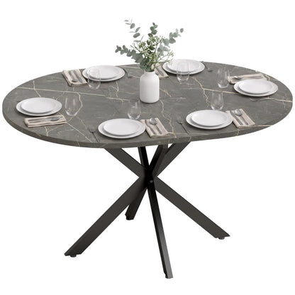 Nancy's Tossicia Eettafel Ovaal - Uitschuifbare eettafel - Tafel ovaal - Zwart - MDF / Staal