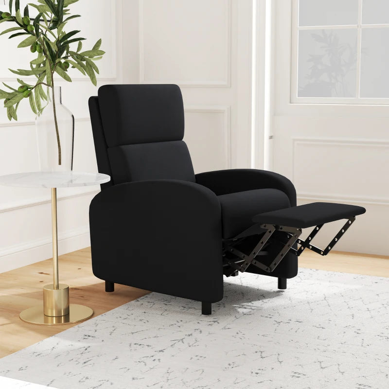 Nancy's Paesana Relaxfauteuil - Loungestoel - Relaxstoel - Zwart - Linnen look