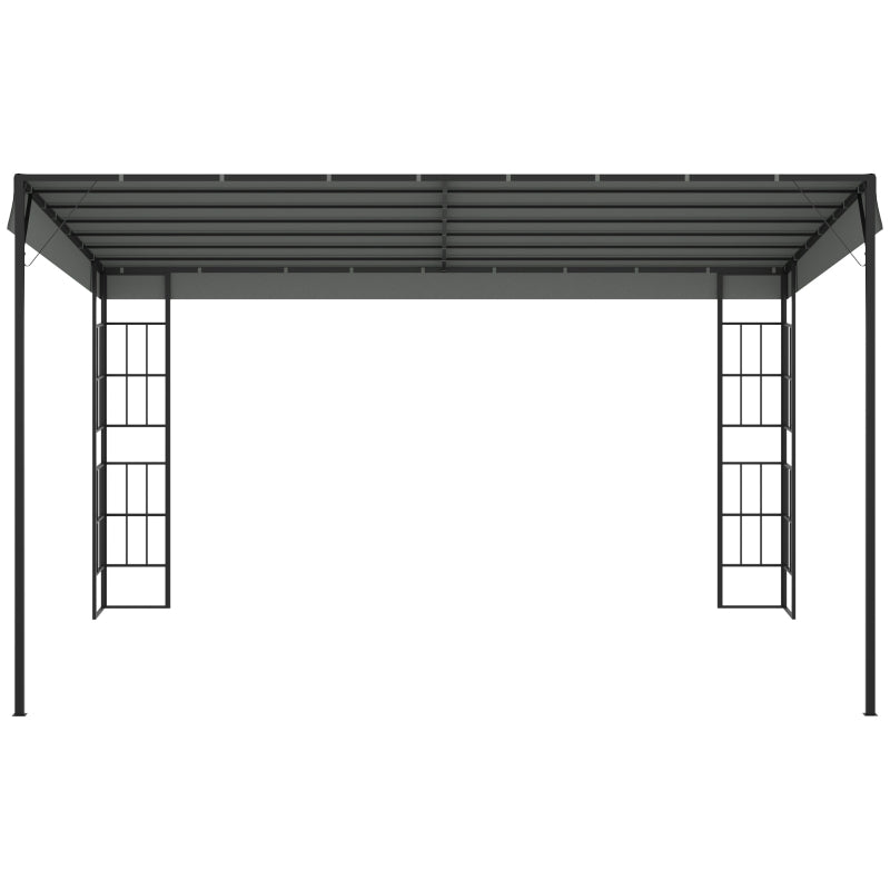 Nancy's Doncaster Patio covering - Canopy - Pergola - Gray / Black - ± 400 x 400 cm