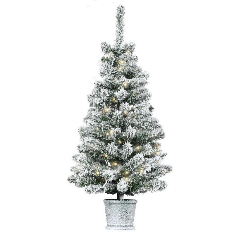 Nancy's Cela White Christmas Tree - Artificial Christmas Tree - Small Artificial Tree - With LED Lights - Ø 40 x 90 cm