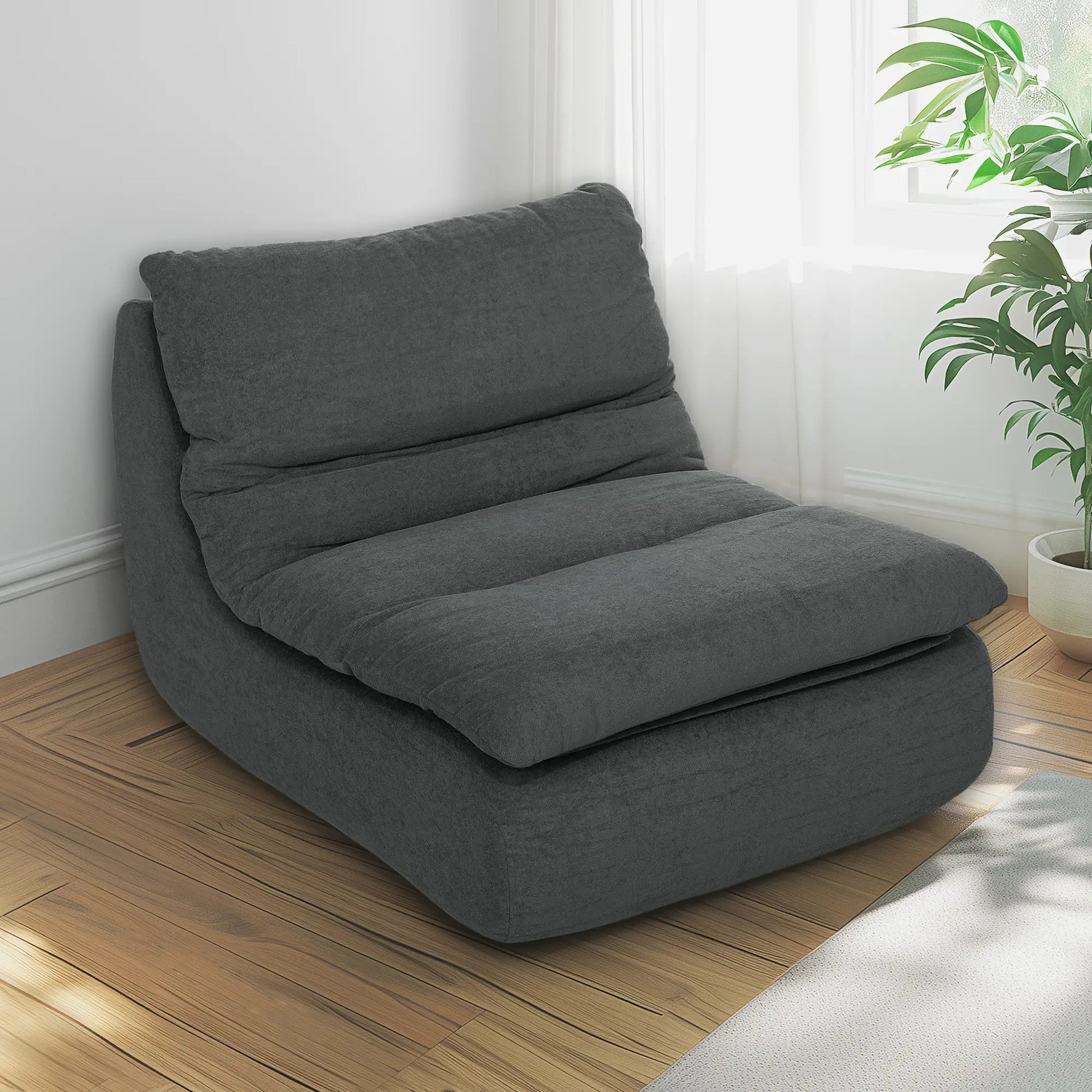 Nancy's Fertilia Lounge Fauteuil - Lounge Stoel - Grijs - Fluweel