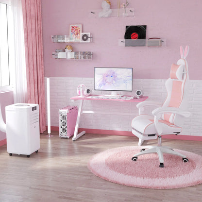 Nancy's Galatone Gamestoel - Gaming Stoel - Computer Stoel - Bureaustoel - Roze / Wit