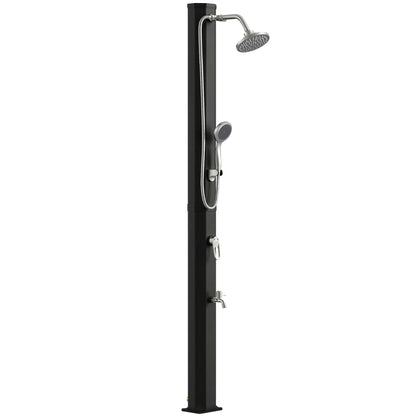 Nancy's Solighetto Zonneverwarmde Tuindouche - Buitendouche - Met Handdouche - Zwart - 215cm Hoog