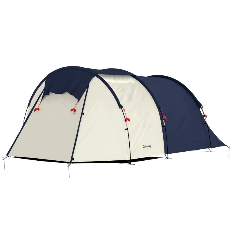 Nancy's Smarano Kampeertent - Campingtent - 2-4 Personen - Gezinstent - Blauw / Crèmewit - 385 x 240 x 140 cm