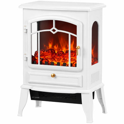 Nancy's Vallefiorita Elektrische Haard - Vrijstaand - Thermostaat - 2 verwarmingsstanden & snelle convectiewarmte - 3-zijdig panorama & vlammeneffect