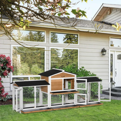 Nancy's Aldora Konijnenhok - Dierenhok - Dierenkooi - Dennenhout - ± 230 x 50 x 90 cm