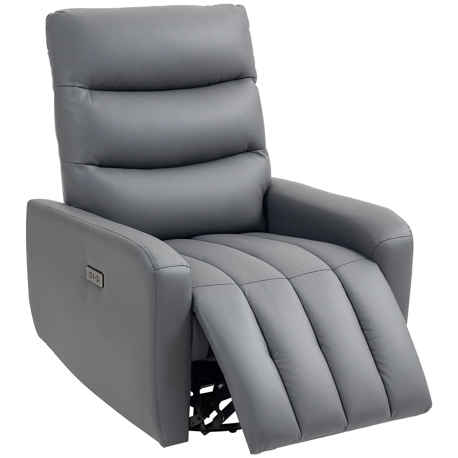 Nancy's Claviere Relaxfauteuil - Loungestoel - Relaxstoel - Verstelbaar / Draaibaar / Schommelend - Grijs - Kunstleer
