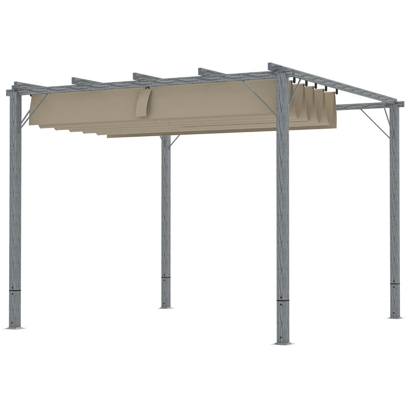 Nancy's Celano Pergola - Terras Overkapping - Paviljoen - Grijs - ± 300 x 300 x 230 cm