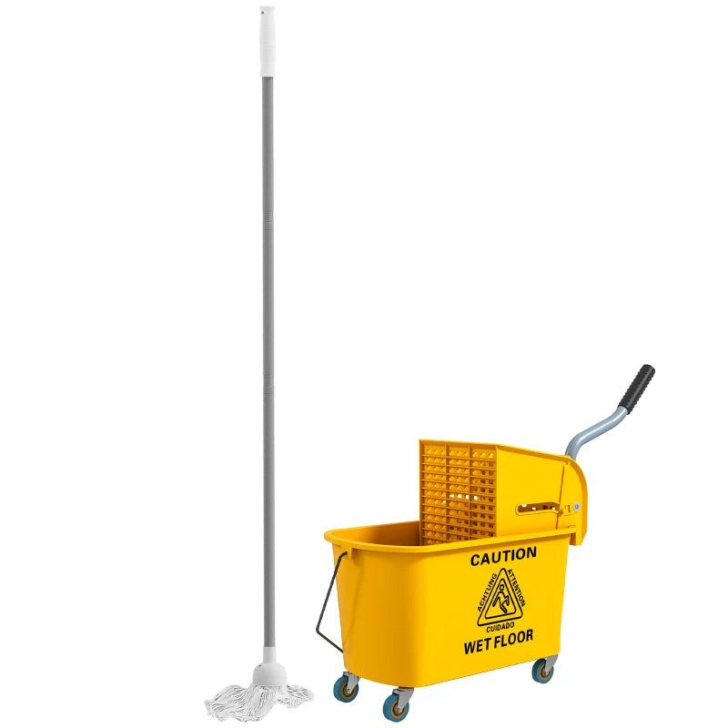 Nancy's Murlo Schoonmaakwagen - Schoonmaakkar - Schoonmaakemmer - Geel - 20 Liter