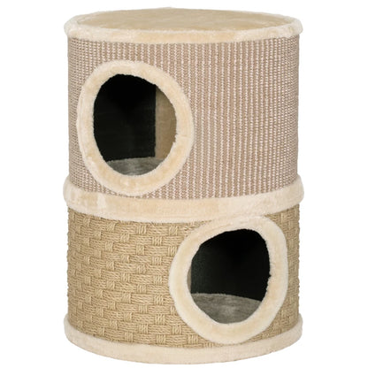 Nancy's Nuraminis Krabpaal - Kattenpaal - Krabmat - Pluche / Sisal - ± 35 x 35 x 50 cm