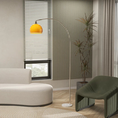 Nancy's Parghelia Vloerlamp - Staande Lamp - Wit / Oranje - Marmer