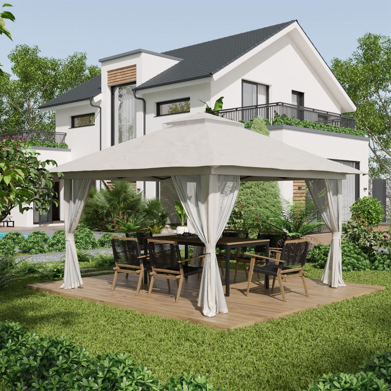 Nany's Pavlara Pavilion - Party Tent - Garden pavilion - Cream white - ± 400 x 400 cm