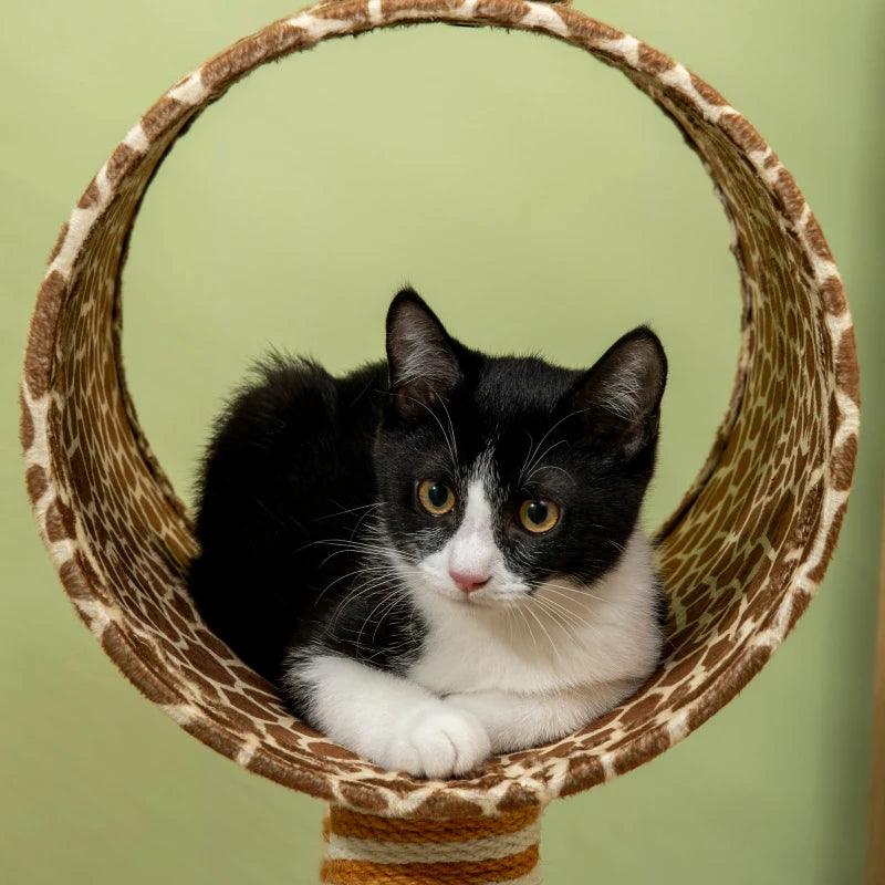 Nancy's Tortora Kattenboom - Klimboom voor katten - Krabpaal in Giraffeontwerp - Beige - ± 50 x 35 x 100 cm