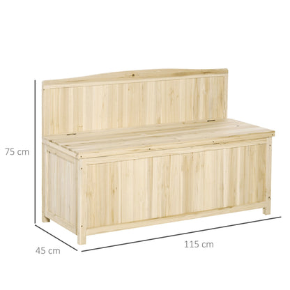 Nancy's Orchard Garden Bench - Box Bench - Storage Space - 2-Seater Bench - Natural - 115 x 45 x 75 cm