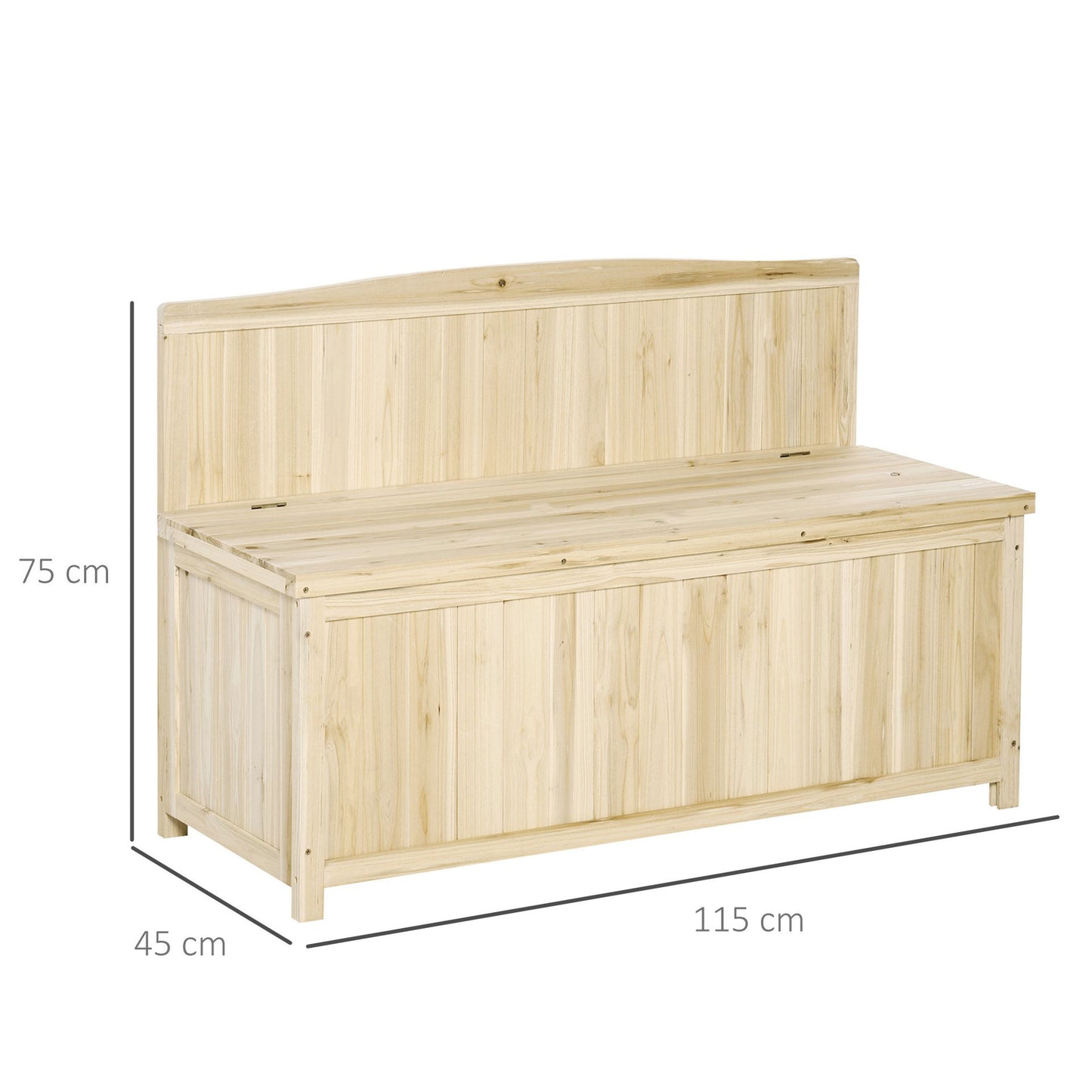 Nancy's Orchard Tuinbank - Kistbank - Opbergruimte - 2-Zitsbank - Naturel - 115 x 45 x 75 cm