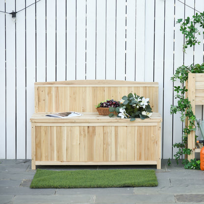 Nancy's Orchard Garden Bench - Box Bench - Storage Space - 2-Seater Bench - Natural - 115 x 45 x 75 cm