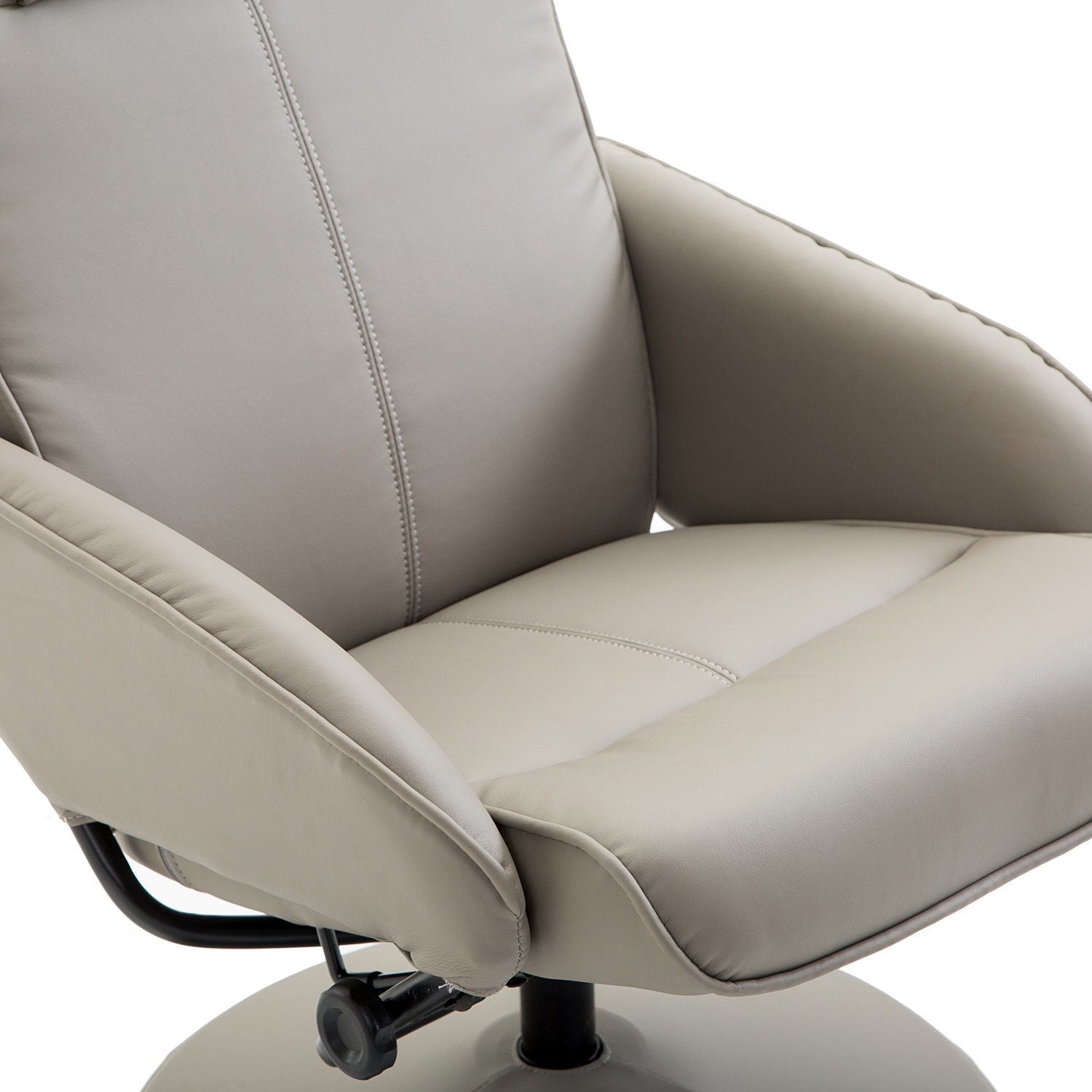 Nancy's Newport Relaxfauteuil - Ergonomisch - Voetensteun - Grijs - Kunstleer - 78 x 71 x 101 cm