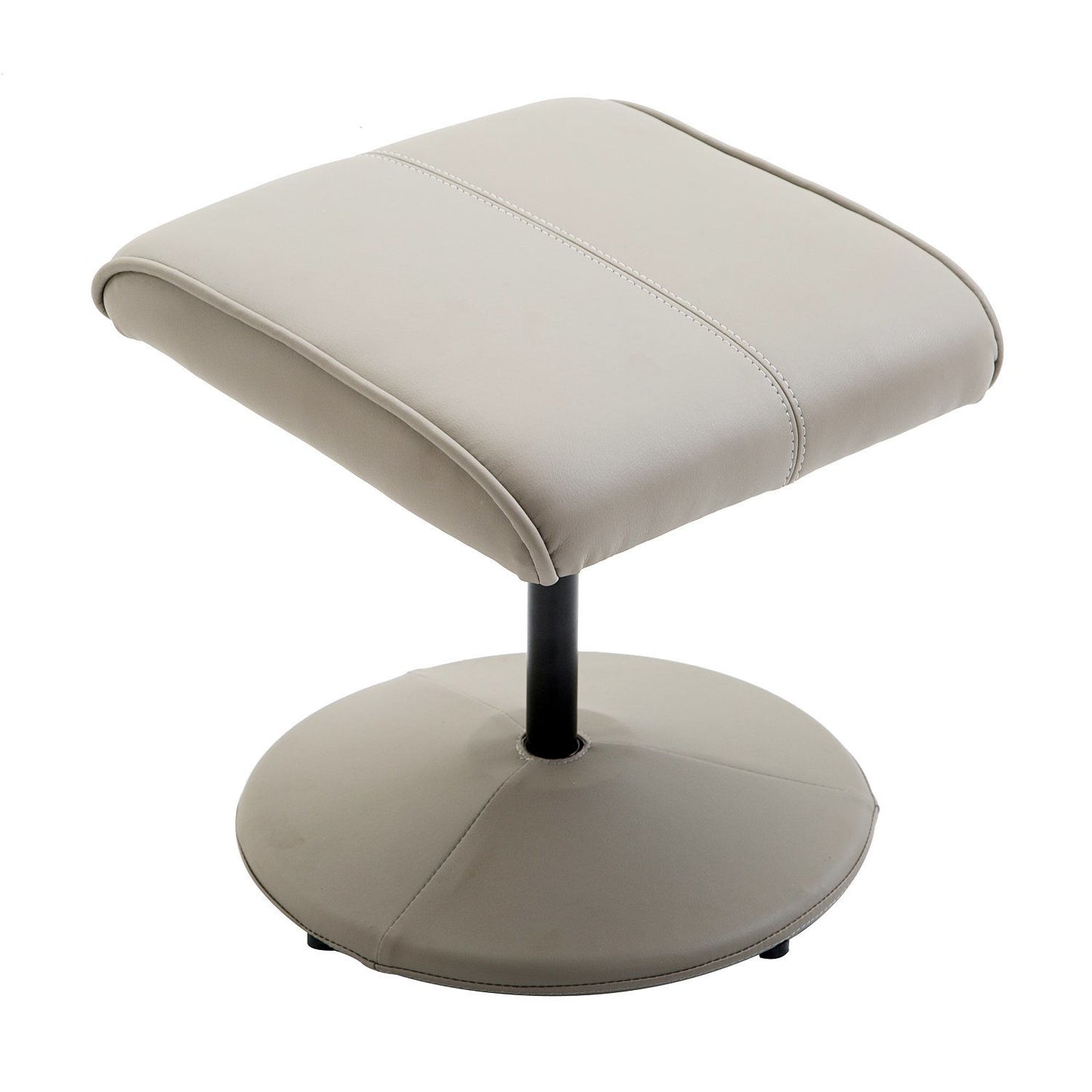 Nancy's Newport Relaxfauteuil - Ergonomisch - Voetensteun - Grijs - Kunstleer - 78 x 71 x 101 cm