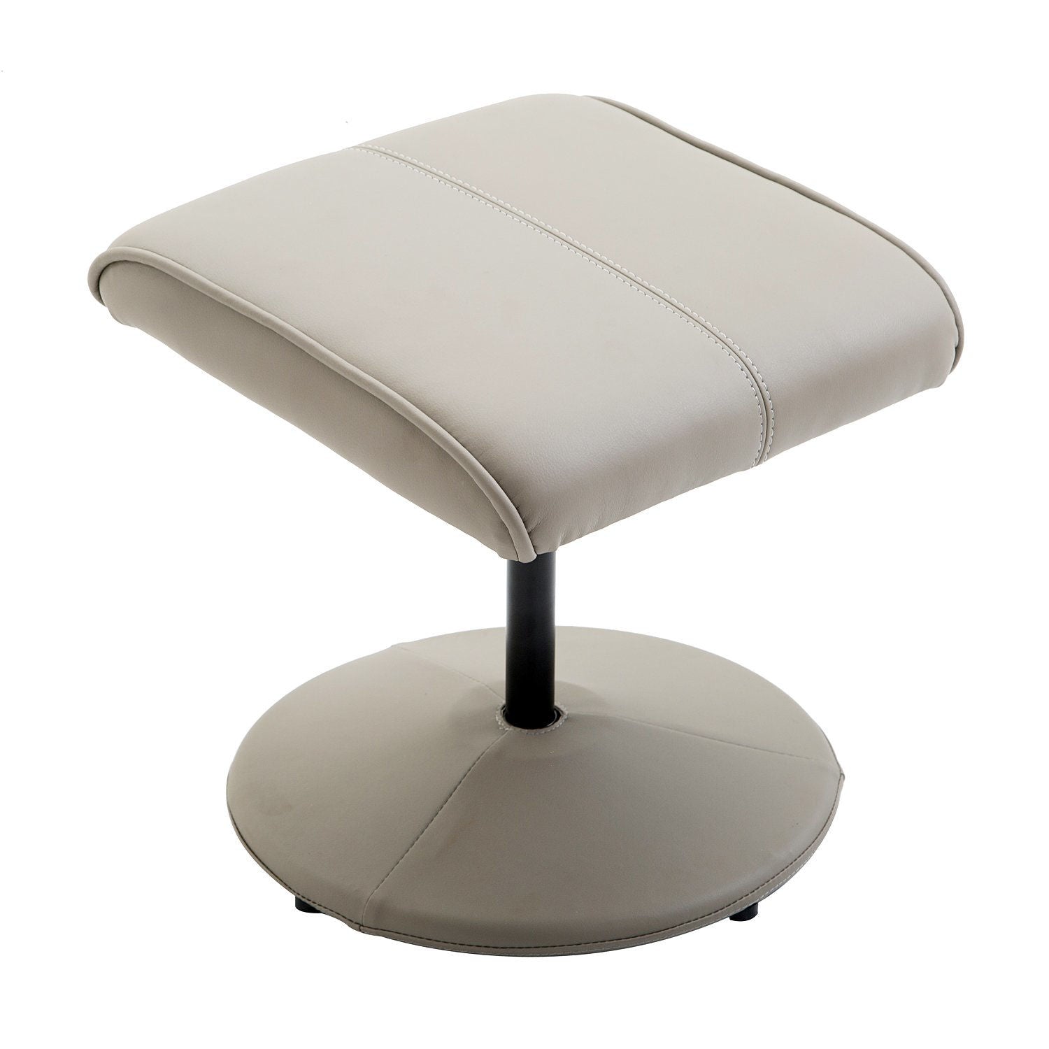 Nancy's Newport Relaxfauteuil - Ergonomisch - Voetensteun - Grijs - Kunstleer - 78 x 71 x 101 cm