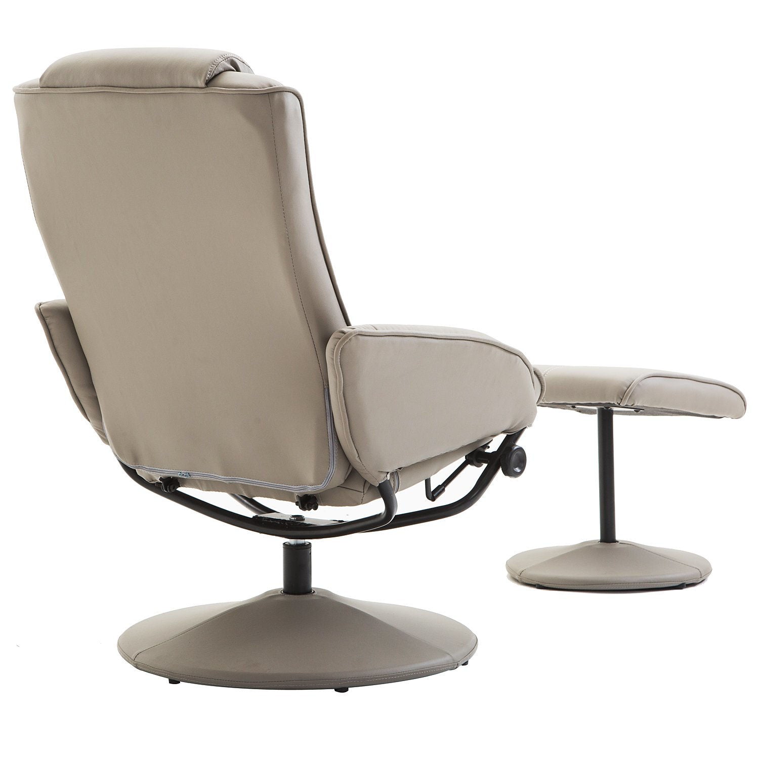 Nancy's Newport Relaxfauteuil - Ergonomisch - Voetensteun - Grijs - Kunstleer - 78 x 71 x 101 cm