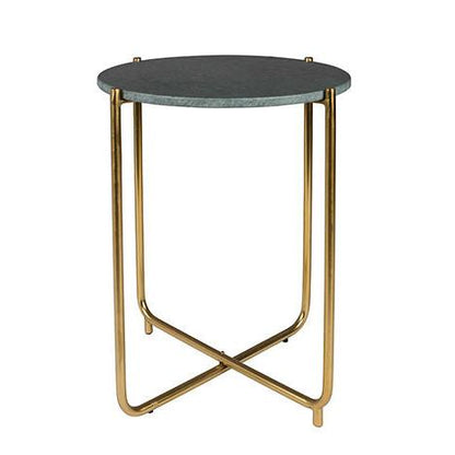 Table Sedro-Woolley de Nancy - Moderne - Vert - Marbre, Fer - 44,5 cm x 44,5 cm x 54 cm