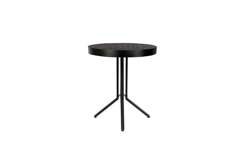 Nancy's Winfield Counter Table - Industrial - Black - Teak, Steel, Plywood - 75 cm x 75 cm x 93 cm