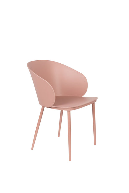 Nancy's Fern Park Chair - Scandinavisch - Roze - Polypropyleen, Staal - 53 cm x 57 cm x 81 cm
