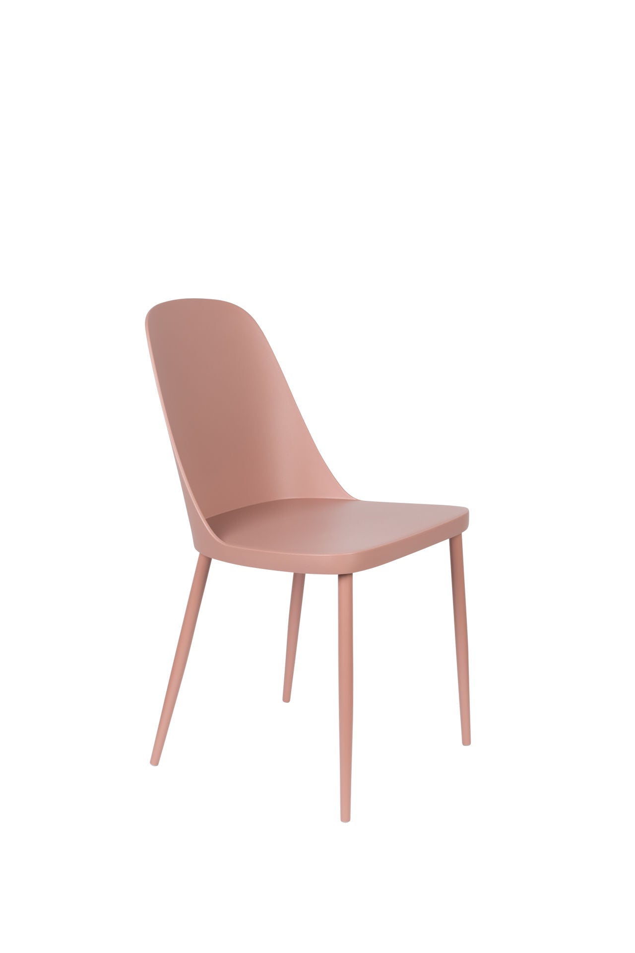Nancy's Scott Chair - Scandinavisch - Roze - Polypropyleen, Staal - 53,5 cm x 46 cm x 85 cm
