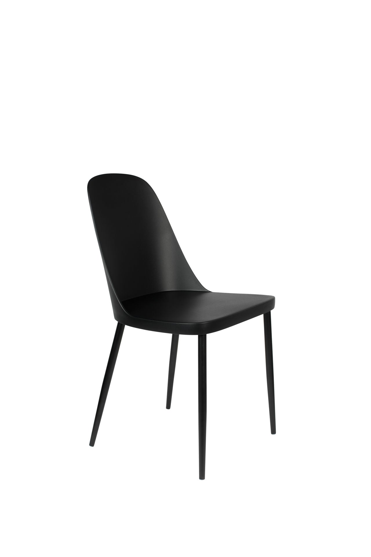 Nancy's Incline Village Chair - Scandinavian - Black - Polypropylene, Steel - 53.5 cm x 46 cm x 85 cm