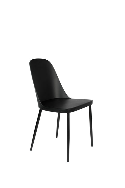 Nancy's Incline Village Chair - Scandinavisch - Zwart - Polypropyleen, Staal - 53,5 cm x 46 cm x 85 cm